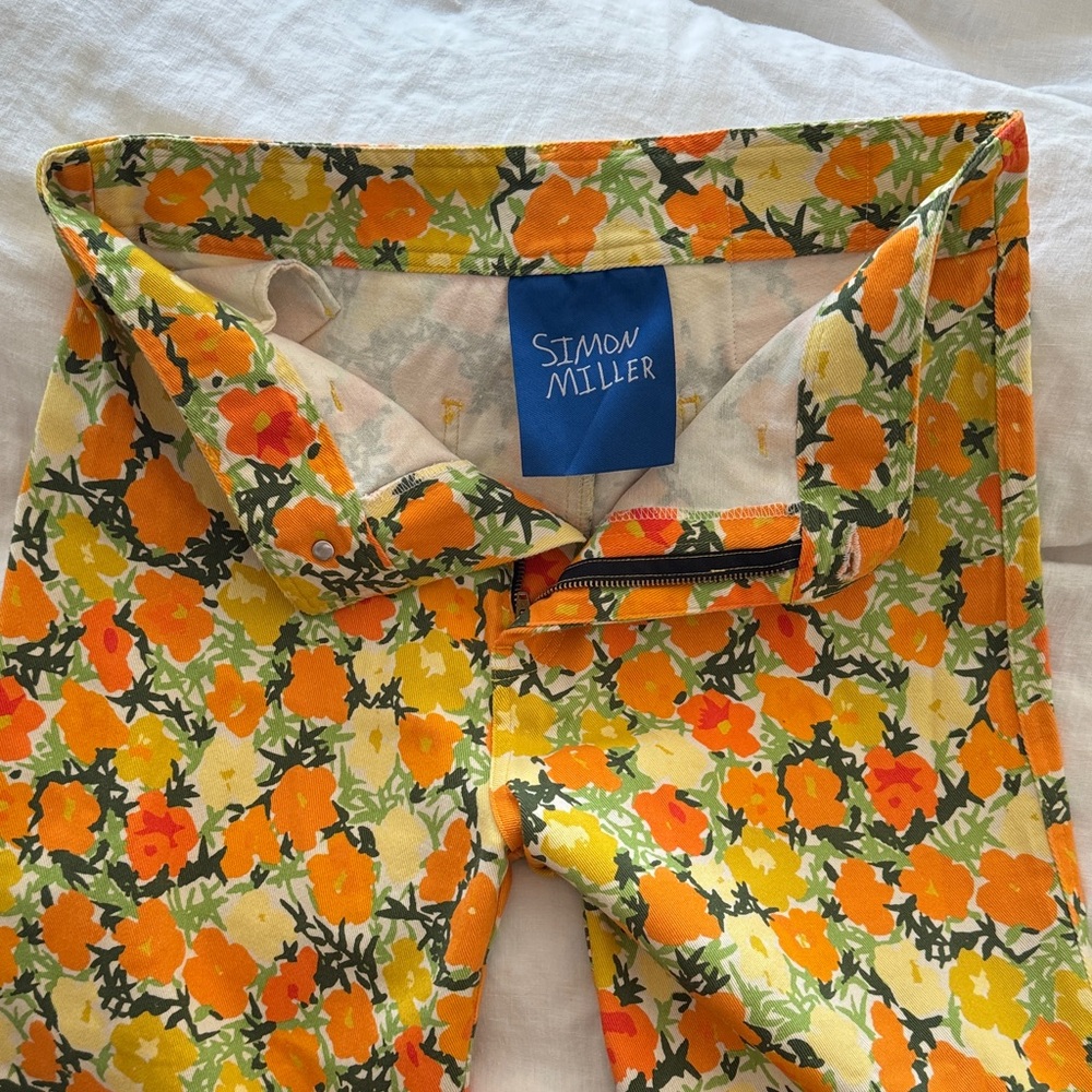 Simon Miller Orange and Yellow Floral Trousers